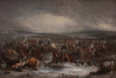 Charging French Cavalry At Waterloo by Henry Martens
