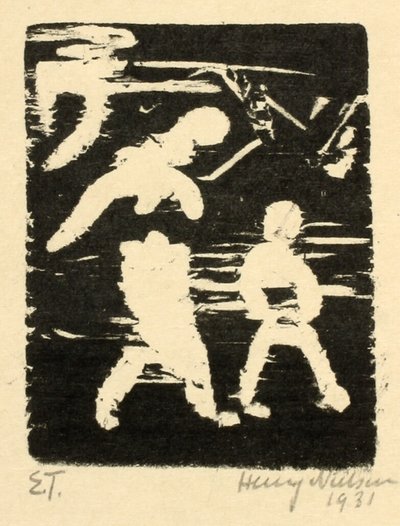 Walking Woman and Child by Henry Nielsen