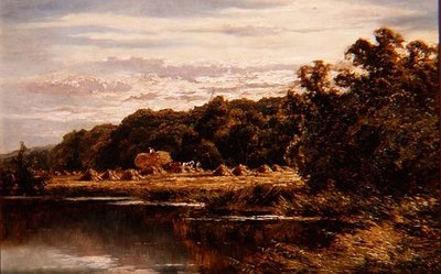 Harvesters in a Field by a River by Henry Parker
