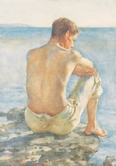 Watching the Sea by Henry Scott Tuke
