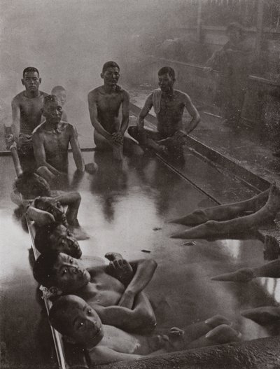 A Public Bath at Kanawa by Herbert Ponting