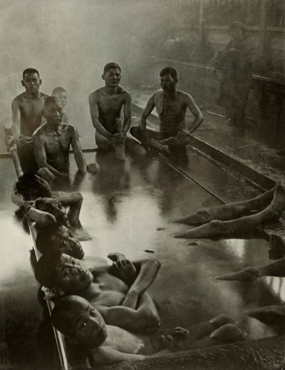 A Public Bath at Kanawa by Herbert Ponting