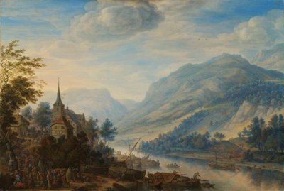 View of the Rhine River near Reineck by Herman Saftleven