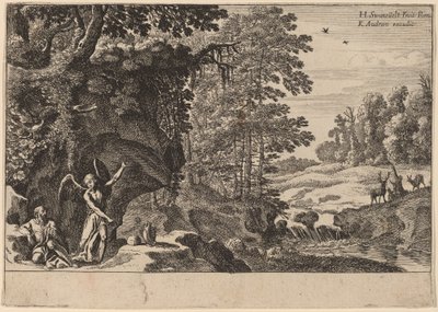 Elijah in the Wilderness by Herman van Swanevelt