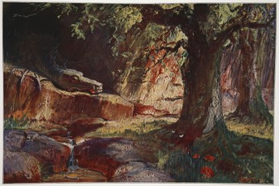 Fafner in his cave by Hermann Hendrich