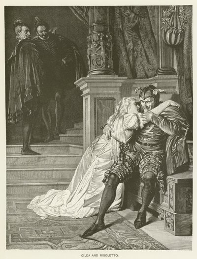 Gilda and Rigoletto by Hermann Kaulbach