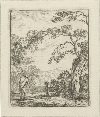 Landscape with Man with Knapsack by Hermanus Fock