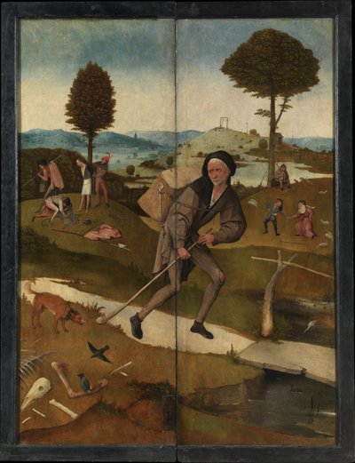 The Peddler (The Haywain Triptych, reverse) by Hieronymus Bosch