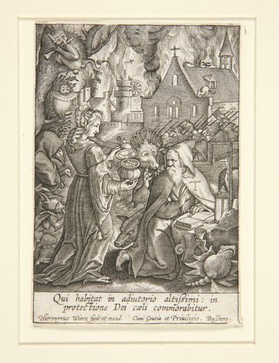 Temptation of Saint Anthony by Hieronymus Wierix