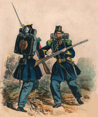 Chasseurs A Pied, mid-late 19th century by Hippolyte Lalaisse