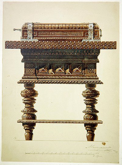 Design for an album stand by Hippolyte Monighetti