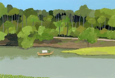 Siem Reap River, Angkor Thom 2016 by Hiroyuki Izutsu