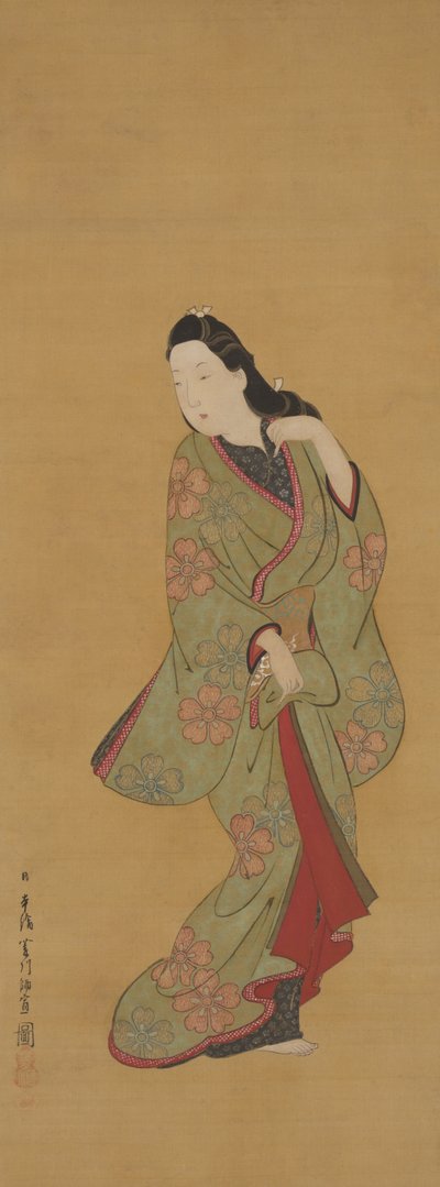 Beauty Turning Her Head by Hishikawa Moronobu