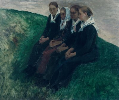 Four Friends by Hjalmer Eilif Emanuel Peterssen
