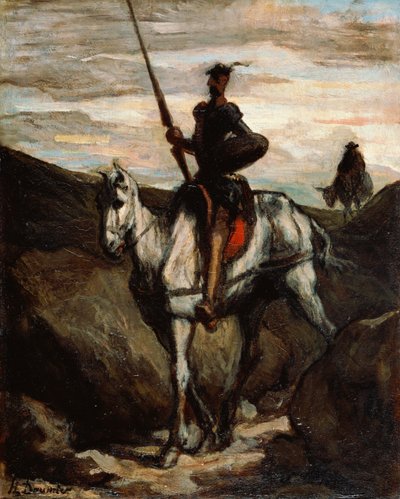 Don Quixote in the Mountains by Honoré Daumier