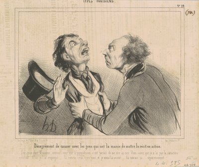 Discomfort of Talking with People... by Honoré Daumier