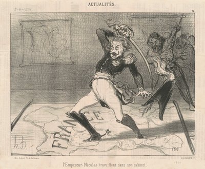 Emperor Nicholas working in his office by Honoré Daumier