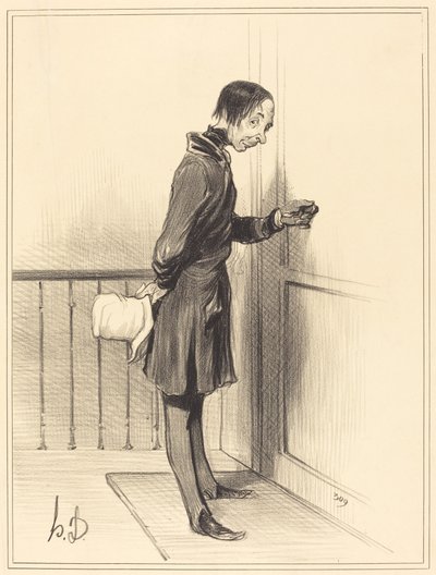 The Beggar at Home by Honoré Daumier