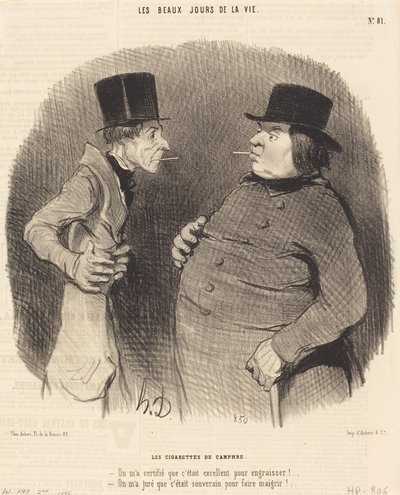 The Camphor Cigarettes by Honoré Daumier