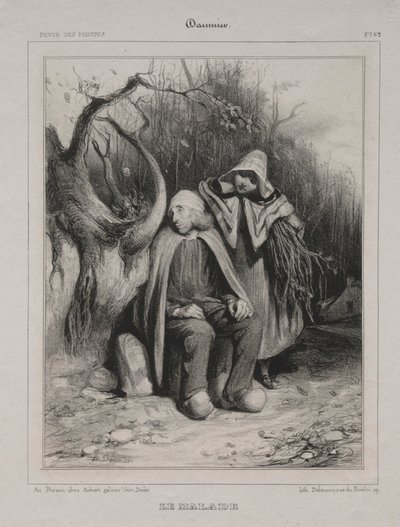 The Invalid by Honoré Daumier