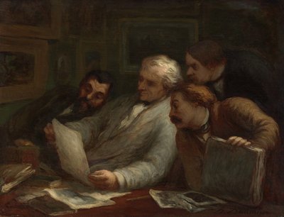 The Print Collectors, c.1860-63 by Honoré Daumier