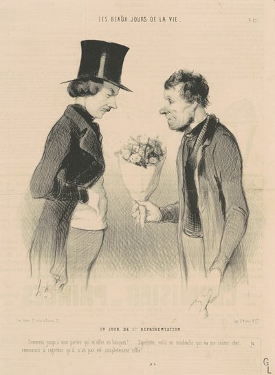 A Day of the First Performance by Honoré Daumier