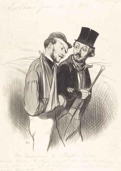 A Steeplechase Winner by Honoré Daumier