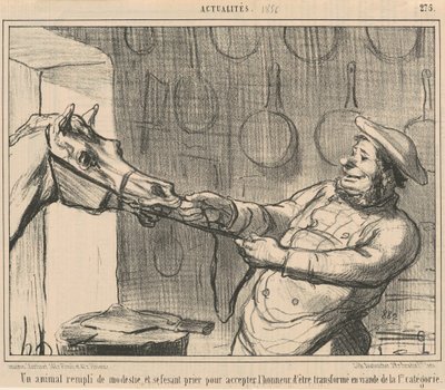 An Animal Filled with Modesty... by Honoré Daumier