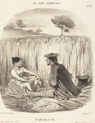 An Idyll in the Wheat by Honoré Daumier