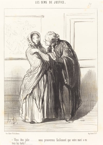 You are pretty... by Honoré Daumier