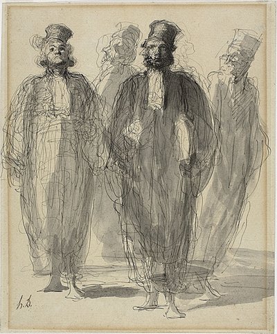 Four Lawyers by Honoré Daumier