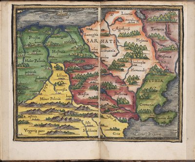 Map of Sarmatia From: Rudimenta Cosmographica by Honterus