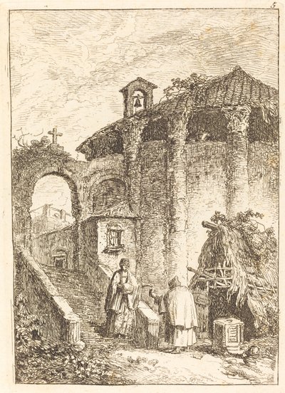 The Ancient Temple by Hubert Robert