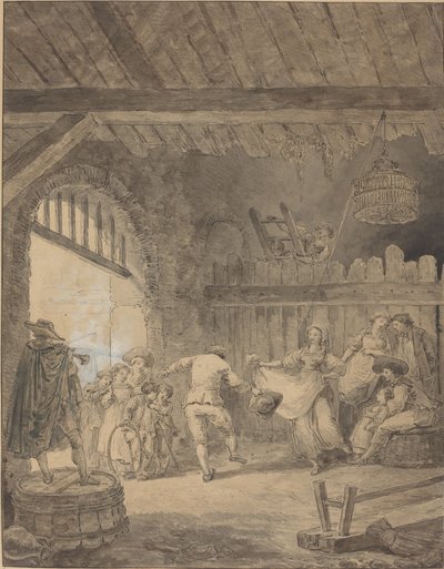 The Peasant Dance by Hubert Robert