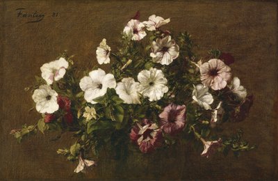 Petunias, 1881 by Ignace Henri Jean Fantin Latour