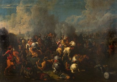 Battle Scene by Ilario (follower of) Spolverini