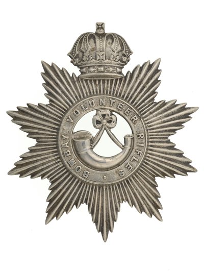 Helmet badge, Bombay Volunteer Rifles, 1877-1901 by Indian School