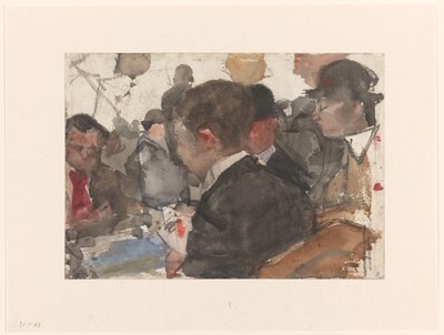 Men Playing Cards in a Café by Isaac Israels