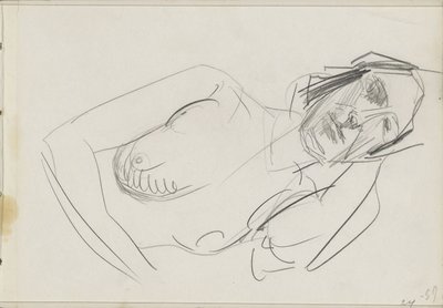 Reclining Female Nude by Isaac Israels