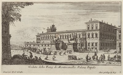 View of the Piazza di Montecavallo by Israël Silvestre