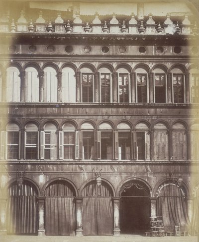 The Facade of a Venetian Building, c.1865 by Italian Photographer