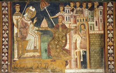 Constantine receiving gifts by Italian School