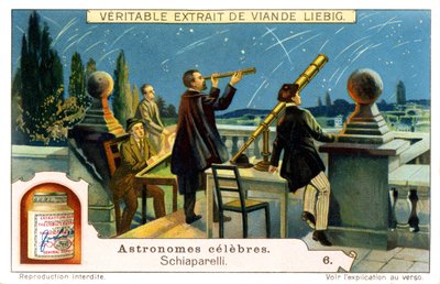 Giovanni Schiaparelli, Observing the Sky (print) by Italian School