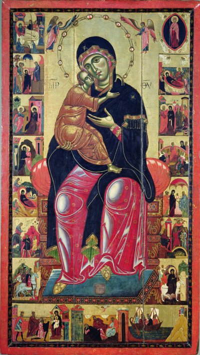 Madonna Enthroned by Italian School