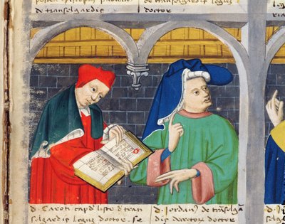 Nobleman and lawyer holding an open book by Italian School