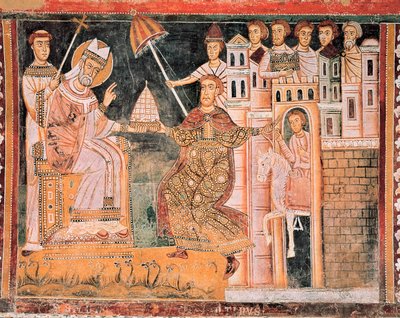 St Sylvester Receiving Tiara (detail) by Italian School