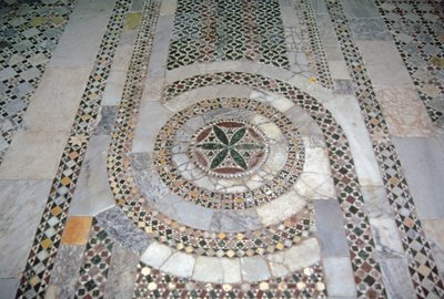 View of the cosmatesque pavement, 12th century by Italian School