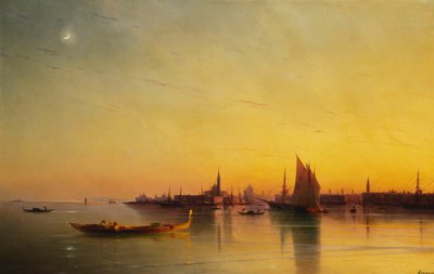 Venice from the Lagoon at Sunset by Ivan Konstantinovich Aivazovsky