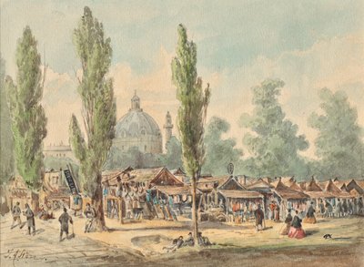 The Old Flea Market in Vienna by J. A. Störr
