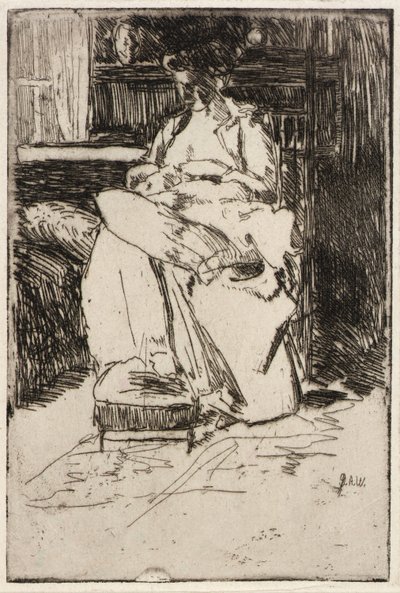 Mother and Child no. 1 by J. Alden Weir